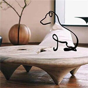 Dog Minimalist Decor Art Sculpture Metal Abstract For Any Cat Lover’s Home